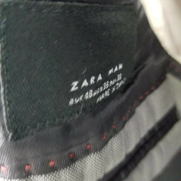 Zara Man Mens 38 Silver Gray Silk and Wool Blazer Sport Coat Suit Jacket - Picture 8 of 12